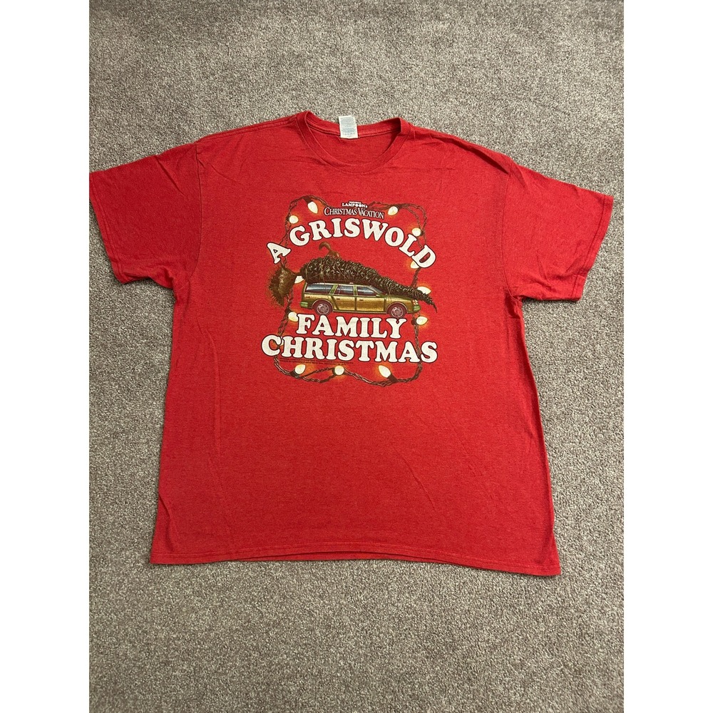 Delta Christmas Vacation T Shirt Mens XL Red Excellent Griswold Family Graphic
